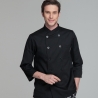 men chef coat blck 